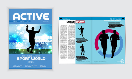 Magazine layout, vectorのイラスト素材