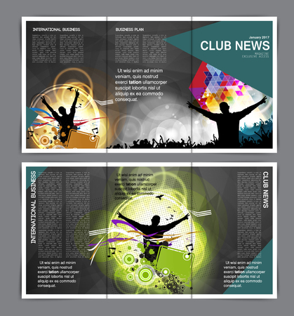 Music brochure layoutのイラスト素材