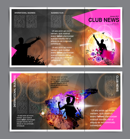 Music brochure layoutのイラスト素材