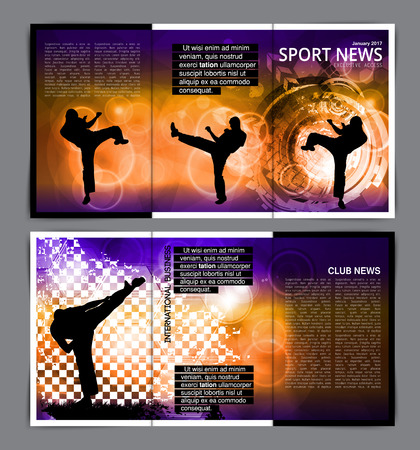 Sport brochure layoutのイラスト素材