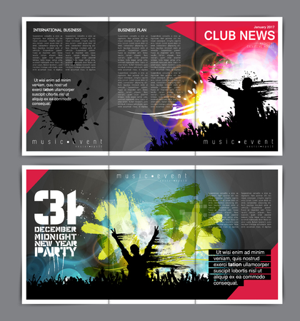 brochure layoutのイラスト素材