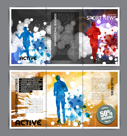 Sport brochure layoutのイラスト素材