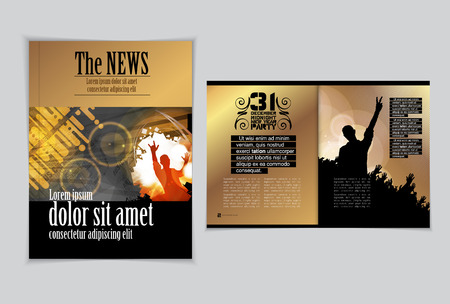 brochure layoutのイラスト素材