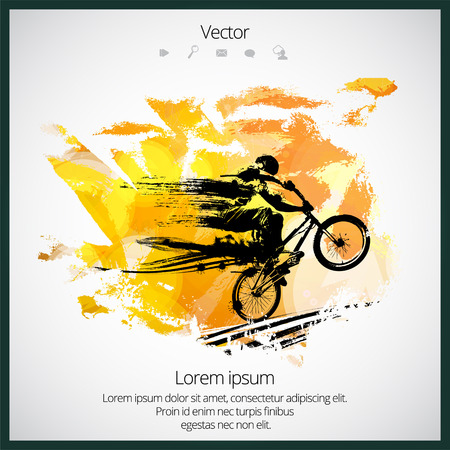 BMX trickのイラスト素材