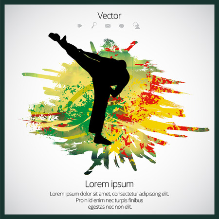 karate warriorのイラスト素材