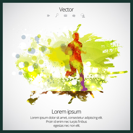 Silhouette of marathon runnerのイラスト素材