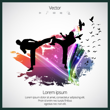 Karate kick.のイラスト素材