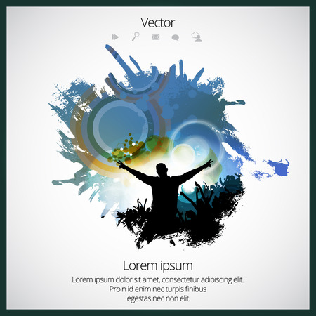 Party. Dancing people. Vectorのイラスト素材