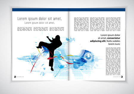Brochure layout with Lorem Ipsum dummy textのイラスト素材