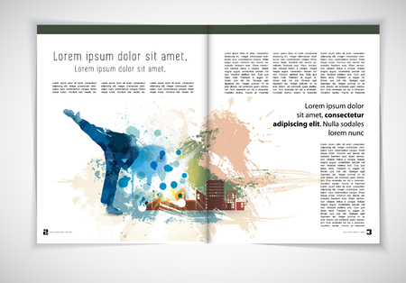 Brochure layout with Lorem Ipsum dummy textのイラスト素材