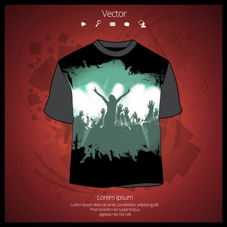 t-shirt templateのイラスト素材