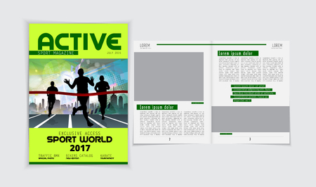 Sport brochure layoutのイラスト素材