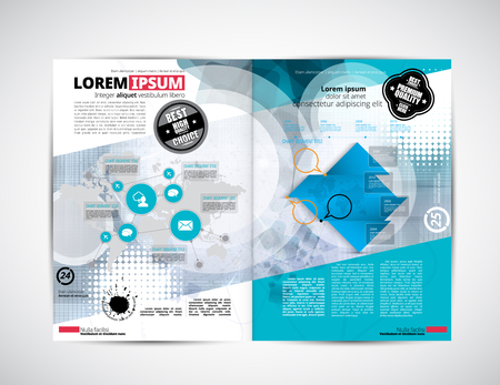 Business magazine layout, vectorのイラスト素材