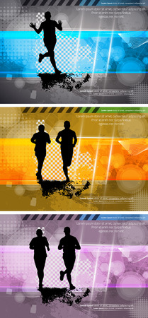 Marathon runners.のイラスト素材