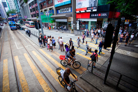 HONG KONG - JULY 18, 2017: Hong Kong urban landscape at daytimeのeditorial素材