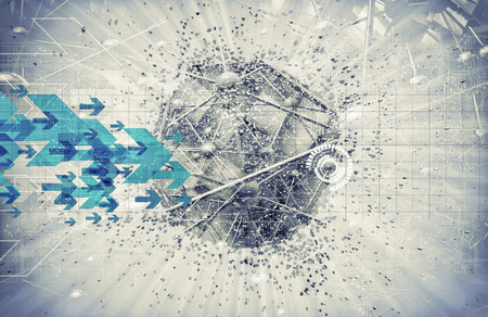 3D rendering of technology backgroundの写真素材