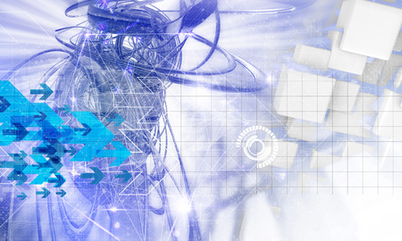 3D rendering of technology backgroundの写真素材