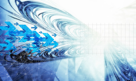 3D rendering of technology background