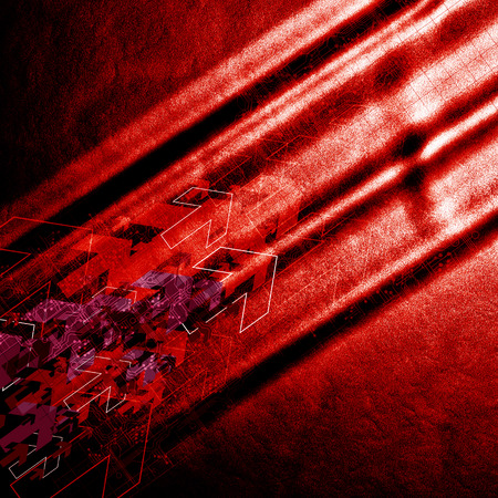 3D rendering of digital arrow technology backgroundの写真素材