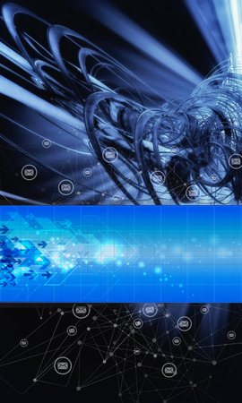 3D rendering of digital arrows technology backgroundの写真素材