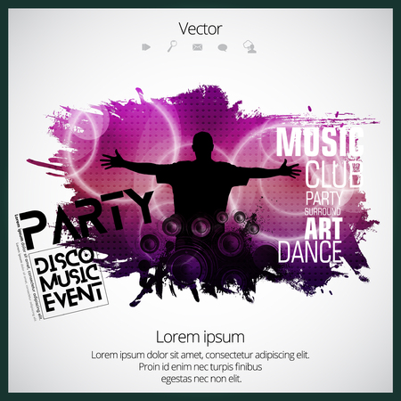 Silhouette of dancing peopleのイラスト素材