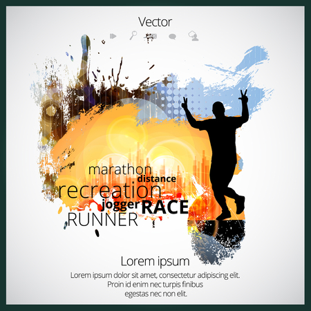 marathon runnerのイラスト素材