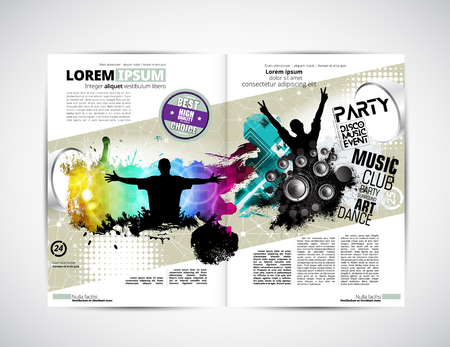 Layout magazine, easy editable vectorのイラスト素材