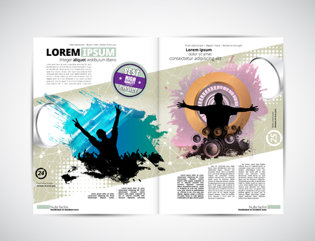 Layout magazine, easy editable vectorのイラスト素材