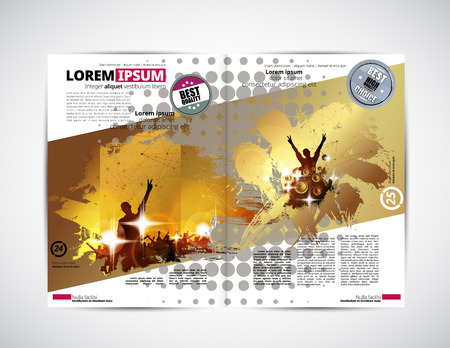 Layout magazine, easy editable vectorのイラスト素材