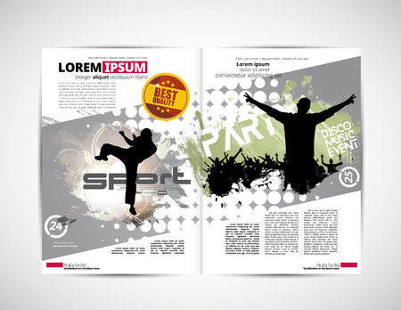Magazine layout, vectorのイラスト素材