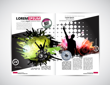 Magazine layout, vectorのイラスト素材