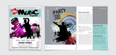 Magazine Layout Vector Templateのイラスト素材