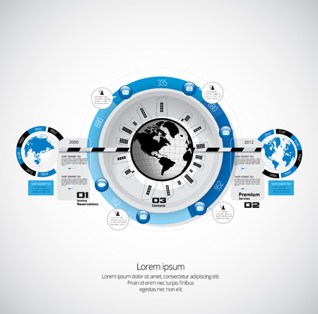 Business info graphic layout idea.のイラスト素材