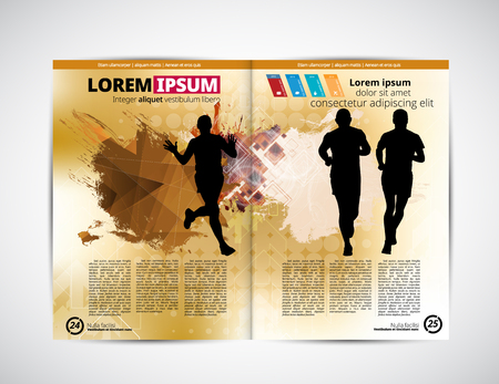 Brochure layout template design.のイラスト素材