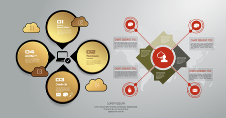 Business infographic layoutのイラスト素材