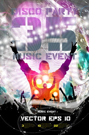 Big music event, background for banner or posterのイラスト素材