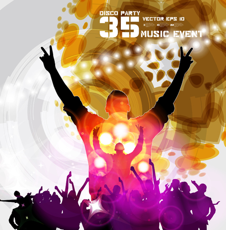 Big music event, background for banner or posterのイラスト素材