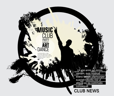 Silhouette of dancing peopleのイラスト素材