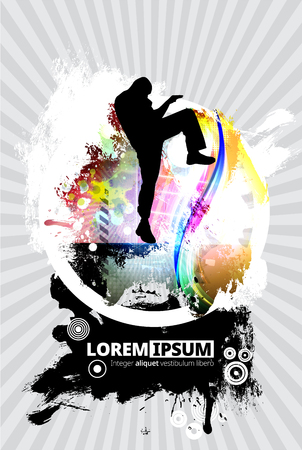 Martial arts poster template designのイラスト素材