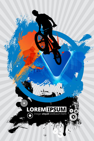 Extreme sports poster template designのイラスト素材
