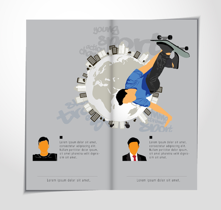 Brochure layout easy to editable, vectorのイラスト素材