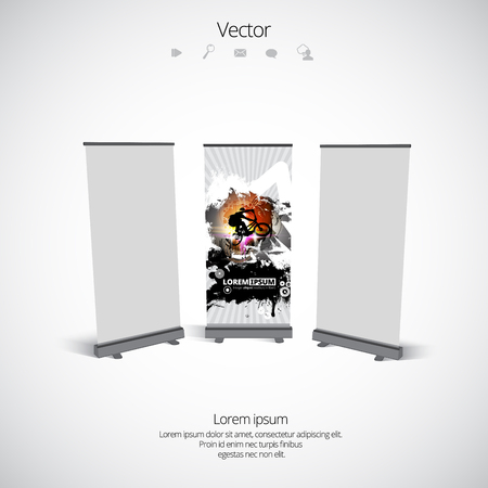 Roll up. Easy editable vectorのイラスト素材