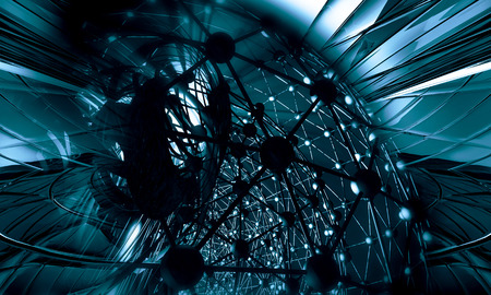 3D rendering of technology backgroundの写真素材