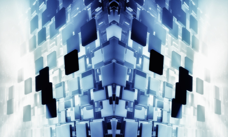 3D rendering of digital technology background