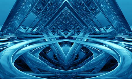 3D rendering of a futuristic backgroundの写真素材