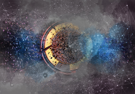 3D rendering of a futuristic backgroundの写真素材