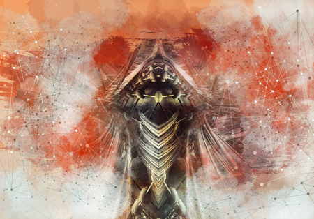 3D rendering of a futuristic backgroundの写真素材