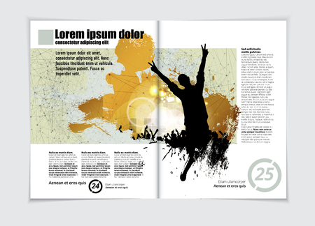 Music brochure layout, vector illustration.のイラスト素材