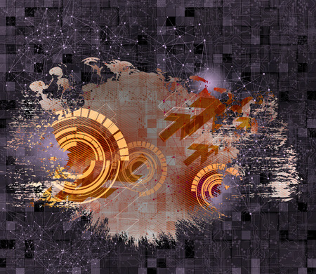 Abstract futuristic background. Vector illustration.のイラスト素材