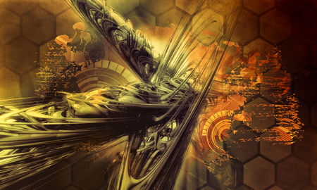 3D rendering of abstract technology conceptの写真素材